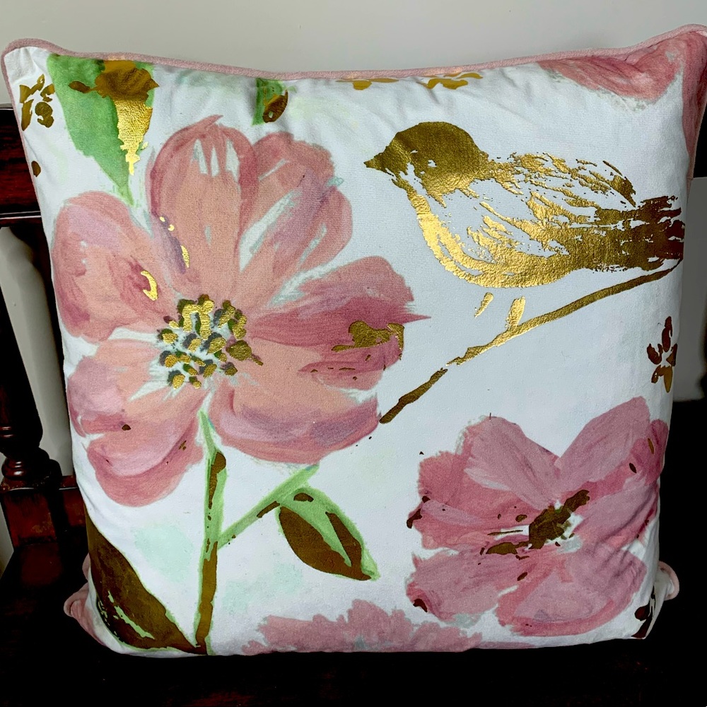 20in Metallic Spring Throw Pillow